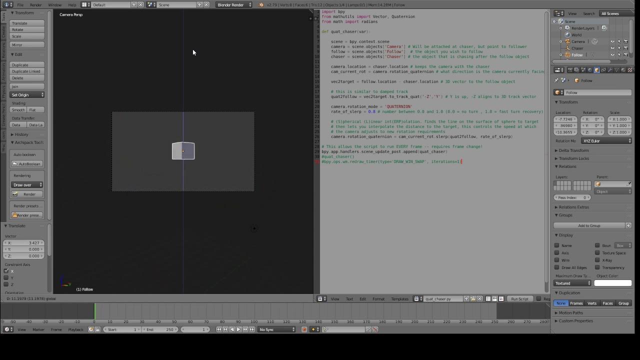 Blender quaternion damped tracker YouTube