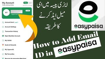 How to add Email in easypaisa account / How to Register Email/ How to Link Email with easypaisa 2024