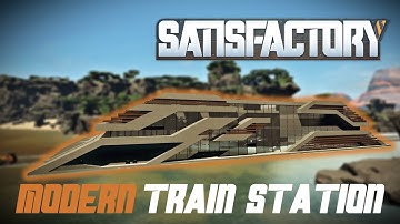 Building Modern Train Station - No Commentary | Satisfactory Update 8 | FREE Blueprint!