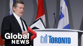 Dr. eileen de villa, toronto’s medical officer of health, said on
monday that the data modeling shows city is currently in its peak
period for covid-...