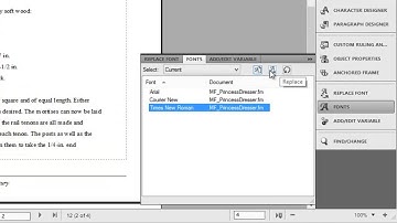 Using Font panel in Adobe Framemaker -12