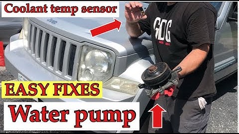 HOW TO REPLACE A WATER PUMP EASILY | 02-09 Jeep Liberty 3.7L V6 | COOLANT TEMP SENSOR LOCATION (FIX)