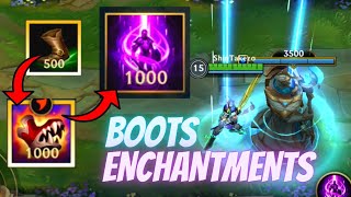 All Boots Upgrade Explained Enchantments Wild Rift League Of Legends Mobile Closed Beta