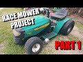 How to build a racing mower part 1 lower the front end