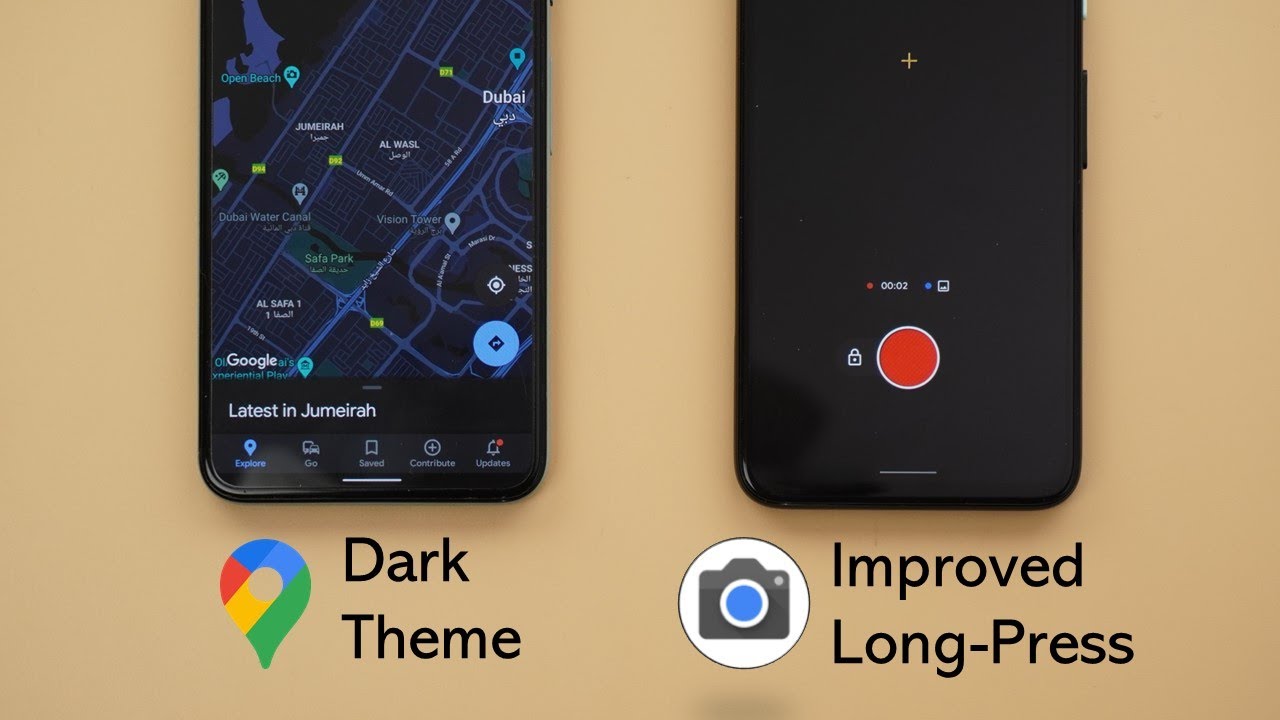 Google Apps Updates - Feb Week 4 - Google Maps Dark Theme, Gcam v8.2 Improved Long-press & More