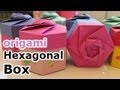 Origami Hexagonal Gift Box Tutorial (Non Modular) - DIY - Paper Kawaii