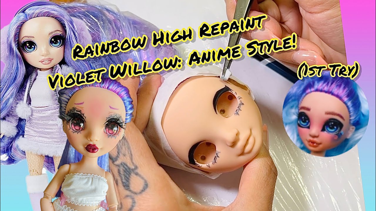 Rainbow High Repaint Violet Willow (Doll Face Up Tutorial)