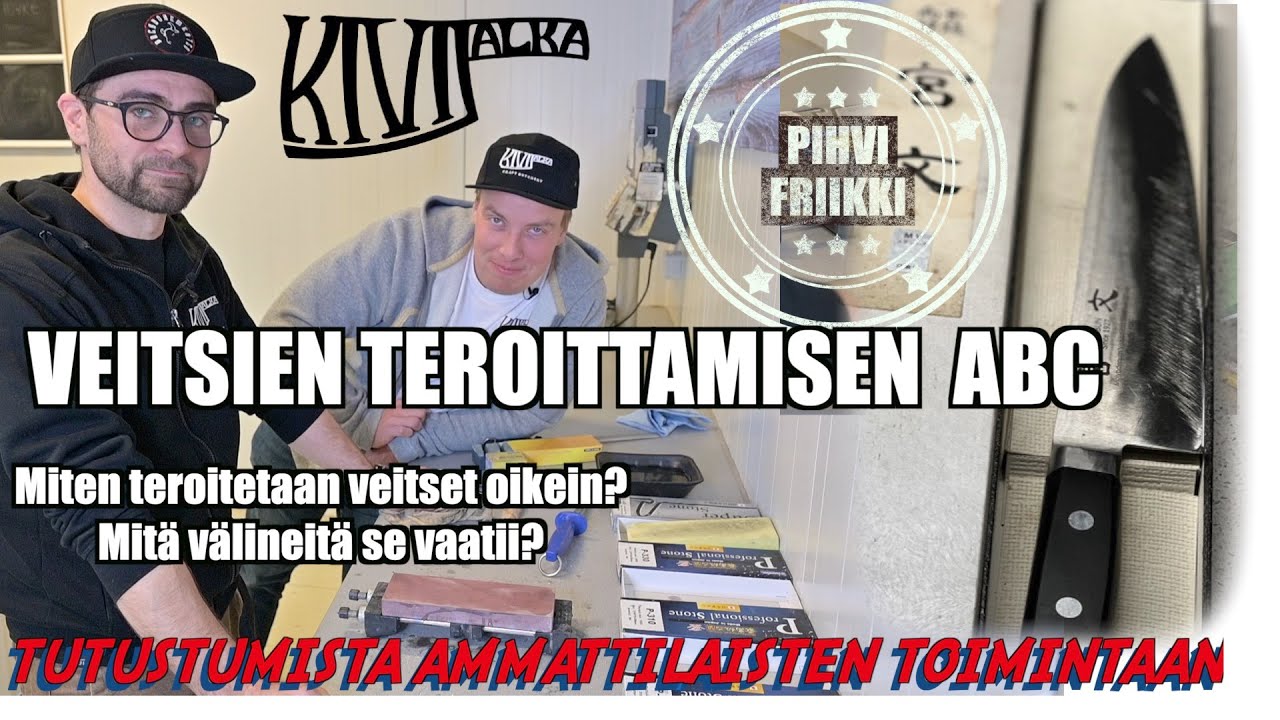 Suomalainen lihaleikkaamo Kivijalka Butchery osa 3/6. - Veitsien teroittamisen ABC