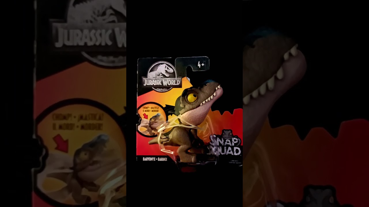 super cute jurassic world snap squad : baryonyx toy figure