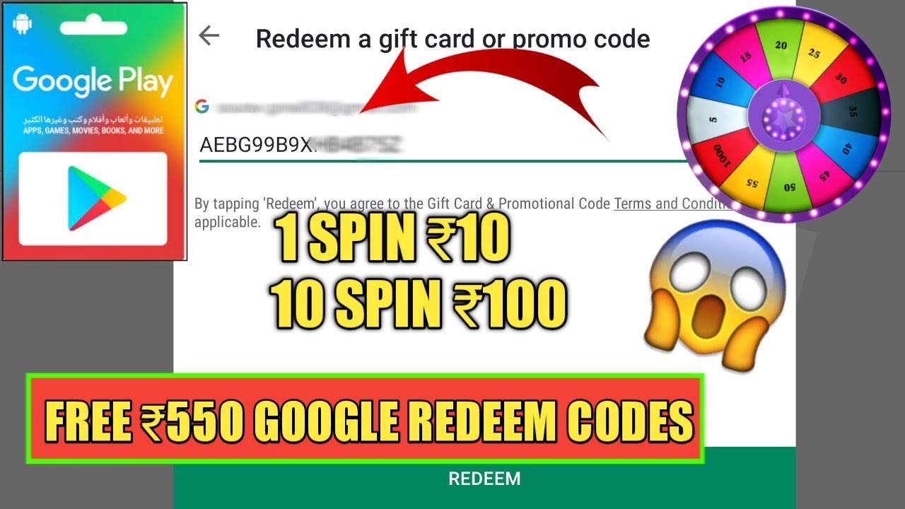 Get Free 550 Google Play Gift Card How To Earn Google Play Gift Card Free Redeem Code Free Fire Youtube