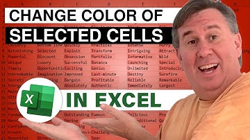 Excel Change Color of Selected Cells - Episode 914