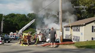 Working Fire Destroys Apartment Building in Oak Grove, KY (6/19/2020)