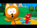 Martillo golpea el topo | Juegos y dibujos animados | El gatito Koté