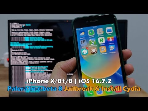 Hướng Dẫn Jailbreak & Cài Cydia Bằng Palera1n-c beta 8 JiPhone X/8+8/ | iOS 16.7.2