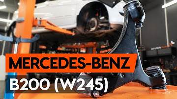How to change front suspension arm on MERCEDES-BENZ B200 (W245) [TUTORIAL AUTODOC]