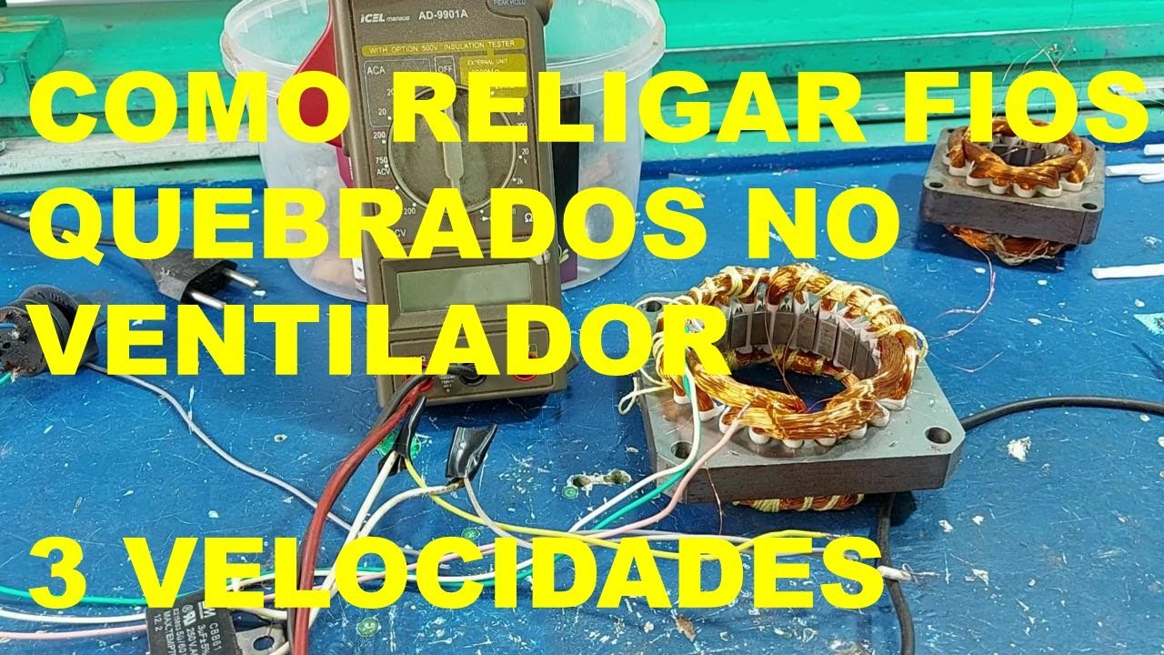 COMO RELIGAR FIOS QUEBRADOS NO MOTOR DE VENTILADOR DE MESA