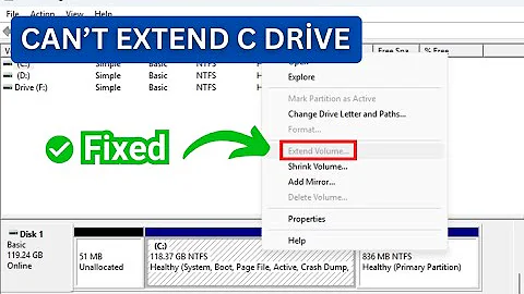 Fix : Can't Extend C Drive with Unallocated Space in Windows 10/11