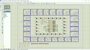 24 Relay | 24 lights Interfacing with 8051 | GPIO Controller | Simulation