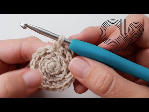 Crochet in the round (in magic ring and single crochet in back loop only)