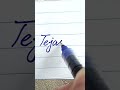 Tejaswee  beautiful name in cursive writing  cursive writing for beginners  shorts