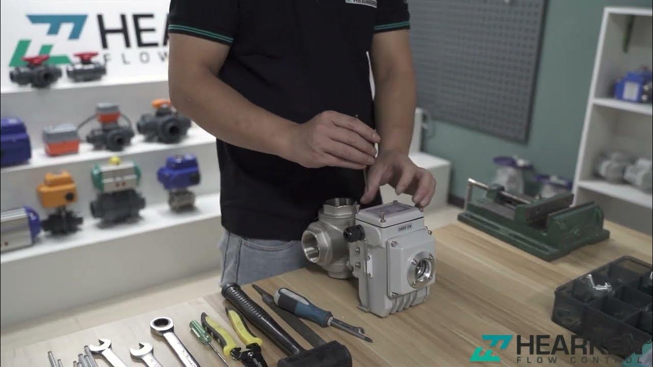 Three-way electric actuator valve installation tutorial - YouTube
