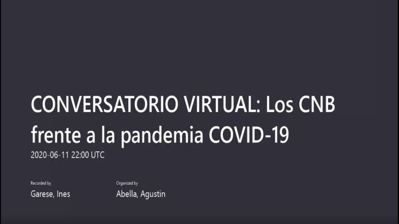 Los Comités Nacionales de Bioética frente a la Pandemia COVID19