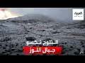 كاميرا العربية ترصد الثلوج تكسو جبال اللوز في السعودية 