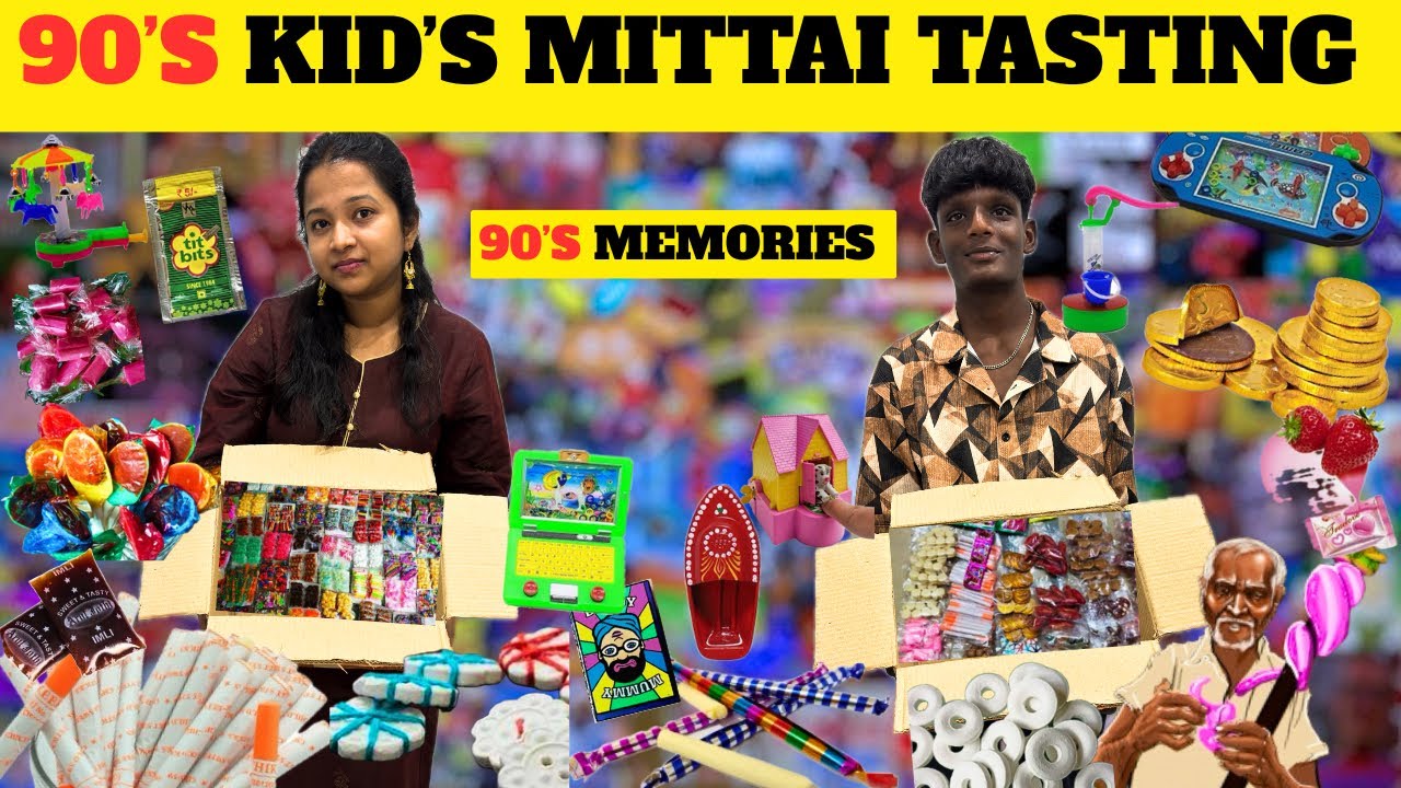 Trying 90s kids chocolate and toys with 2K kid😍