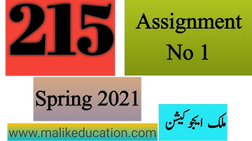 code 215 Assignment no 1 Spring 2021