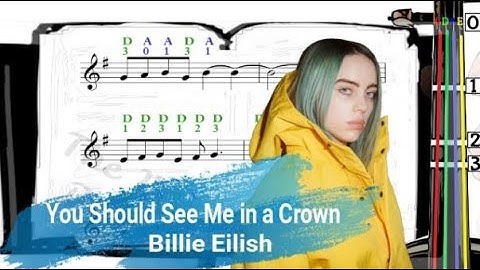 You Should See Me in a Crown | Billie Eilish | Violin SHEET MUSIC [With Fingerings] [Level 4]