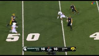 Cooper DeJean Punt Return Touchdown for Iowa vs Michigan State