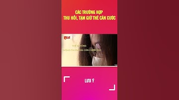 Các trường hợp thu hồi, tạm giữ thẻ CCCD