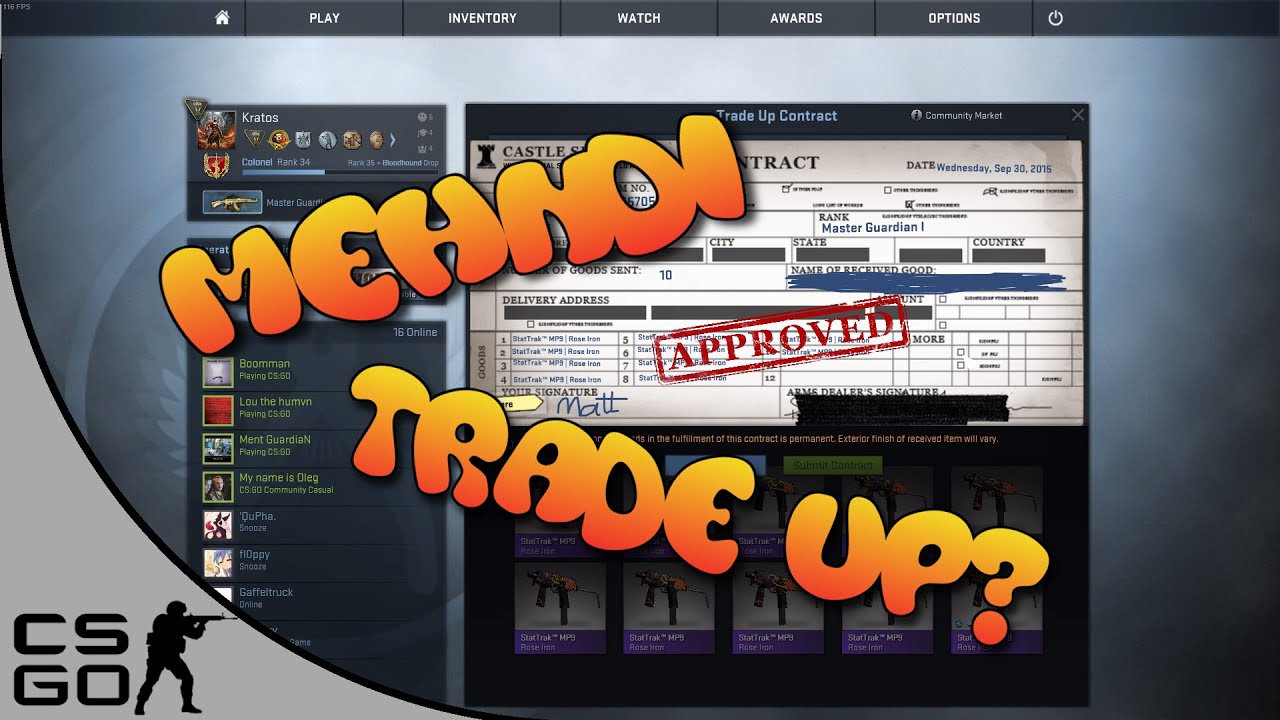 StatTrak Trade Up Contract - P250 Mehndi? (CS:GO TRADE UPS #1) - YouTube