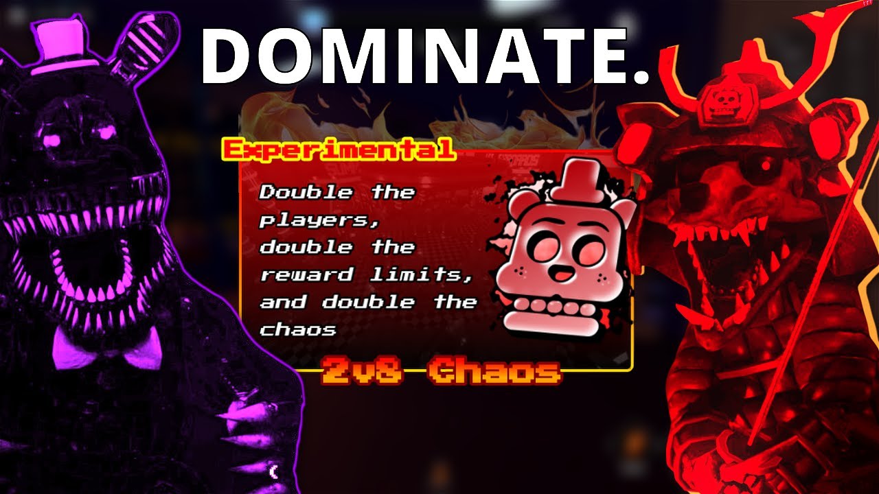 DOMINATING 2V8 CHAOS AS AN ANIMATRONIC IN FIVE NIGHTS HUNTED || ROBLOX