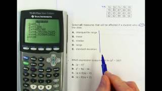 Algebra 1, Subpart 2 EOC Practice Test # 10