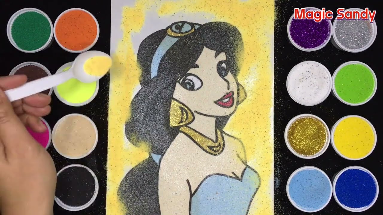 Sand painting Jasmine Princess /  샌드 페인팅 자스민 공주  (Magic Sandy)