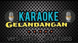 KARAOKE GELANDANGAN versi remix  Nada cowok || RHOMA IRAMA - lirik gelandangan