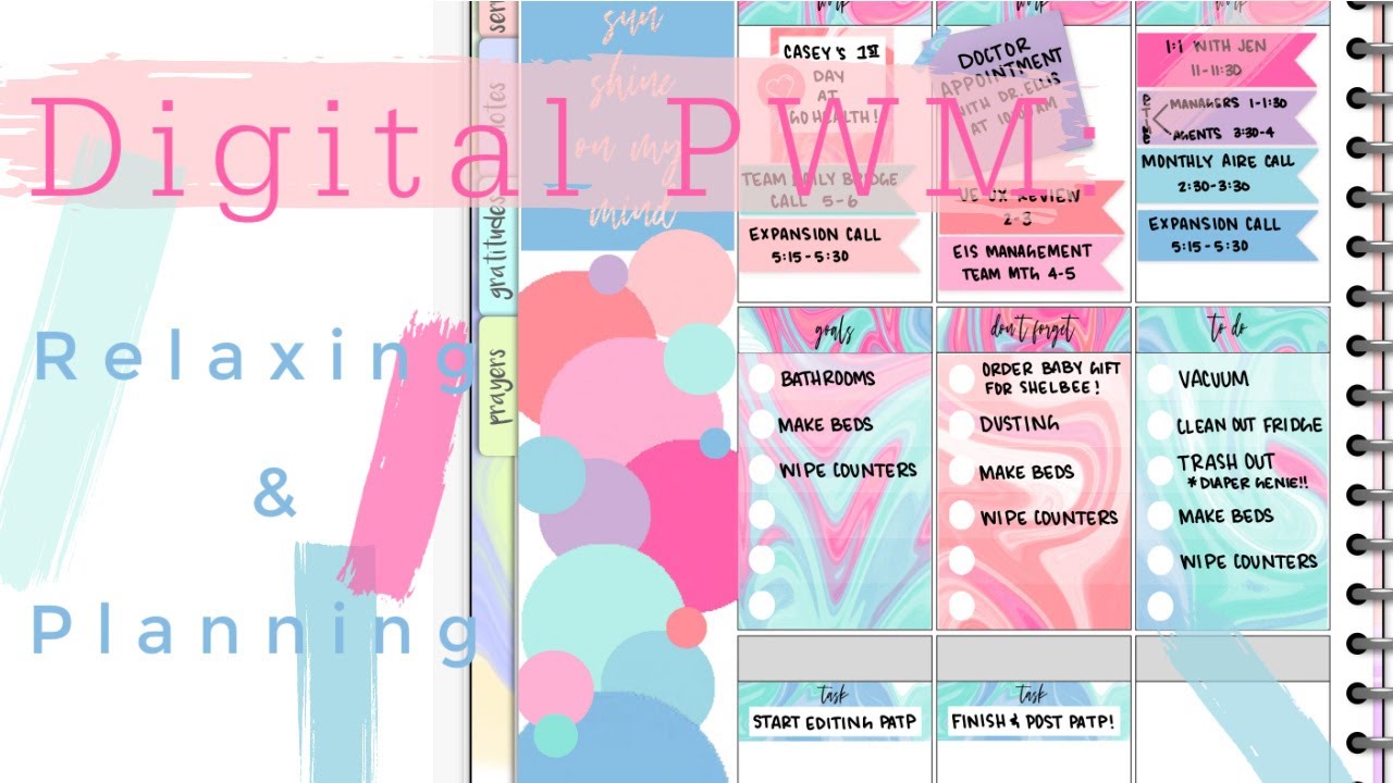 Digital Plan With Me! *With Relaxing Music*