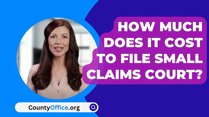 How Much Does It Cost To File Small Claims Court? - CountyOffice.org