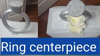 Diy|Dollar tree|Faux Diamond Ring centerpiece\/Wedding centerpiece\/Bridal shower centerpiece