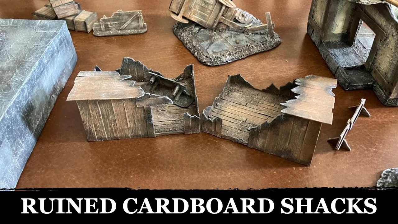 Terrain Techniques - How to Make Fire Damage - Mordheim Exploration Ruined Hovels - Easy Fast Build