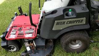 How To change the drive belt on a zero turn mower Dixie chopper