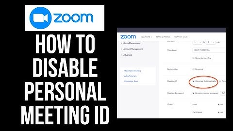 How To Disable Personal Meeting ID on Zoom