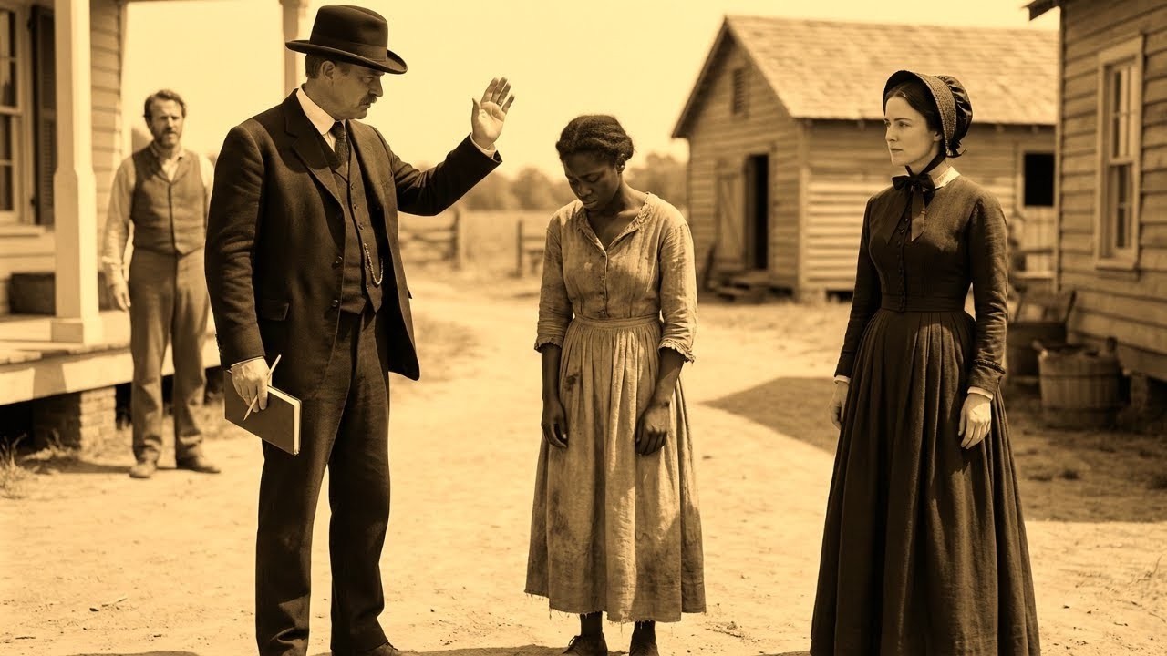 In a rain-soaked Georgia auction yard, an eight-year-old girl stood barefoot on the block as the auctioneer dropped his price to one dollar. No one bid. Men joked that she wasn't worth the trouble...