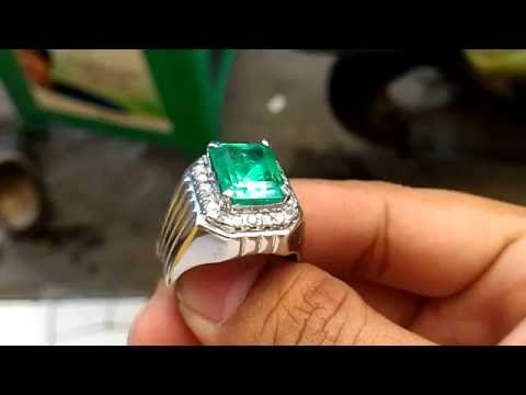 Cincin Pria Batu Zamrud 1.51 carats. 