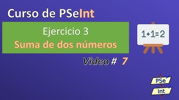 7. Ejercicio 3 PSeInt - Suma de dos números