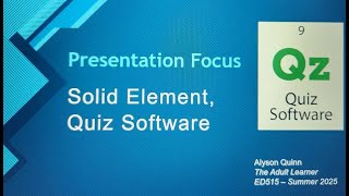 Solid Element, Quiz Software screenshot 3