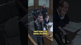 man gets sentenced to 3 years in prison for fighting and stealing someone's phone