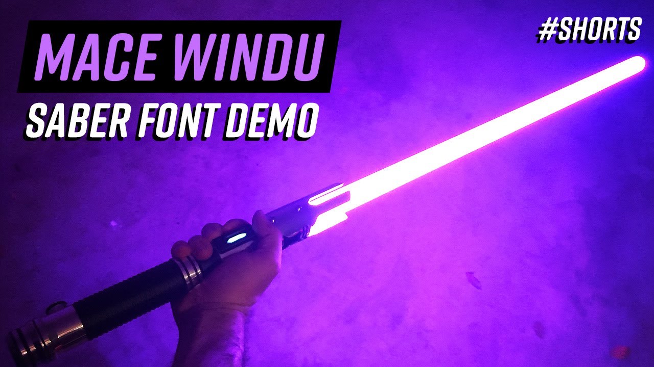 Mace Windu Lightsaber Sound Font on Sabertrio Senza shorts YouTube