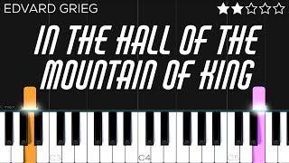 Grieg - In The Hall Of The Mountain King Easy Piano Tutorial